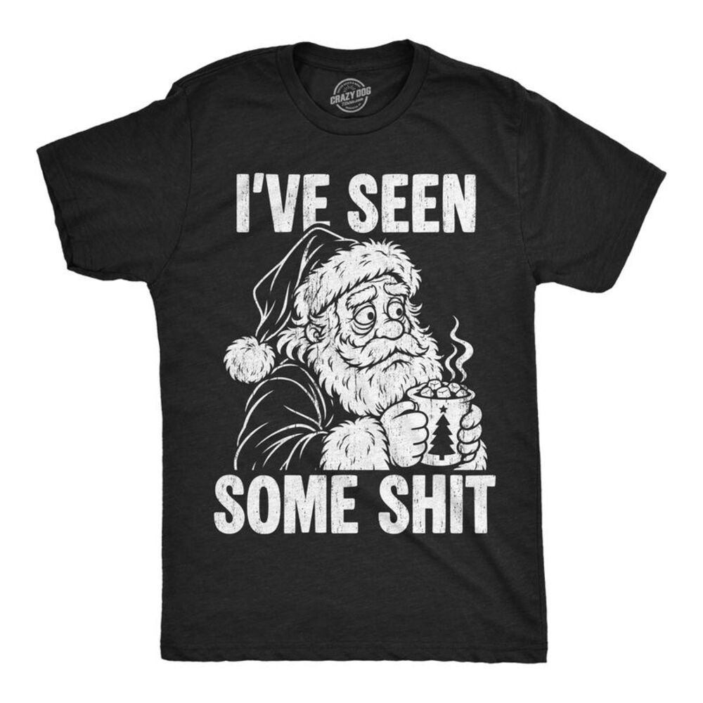 Mens Funny T Shirts Ive Seen Some  Santa Xmas Tee For Men
